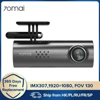 70Mai Dash Cam 1S Автомобильный видеорегистратор 70 Mai Camera Поддержка Умный голосовой Управляемый WiFi Беспроводной Connect 1080P HD 130 градусов FOV H220409