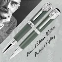 Escritores de edição limitada Rudyard Kipling Rollerball caneta caneta de caneta de alívio de alívio de leopardo, escrita de papel de carta com número de série