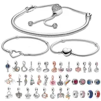 Womens Designer Charm Bracelets Fit Pandora For Ladies DIY Making Jewelry s925 Silver Pendants Beads Basic Snake Chain Bracelet With Original Box
