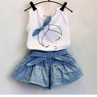 2020 Girls Suit Houndsmoth Stamping Botton Cotton Suit New Foreign Trade Ins Style One Product Drop305O