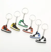 6 couleurs Designer mini silicone baskets kelechains hommes femmes enfants clés clés de chaussures cadeau kelechain sac à main