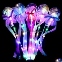LED -lichtstokken verlichte speelgoedgeschenken Clear Ball Star Vorm Flashing Glow Magic Wands For Birthday Wedding P DHVLC