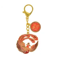 Hooks Rails Feng Shui Suzaku Rosefinch Crimson Phoenix R Mansion Keychain W4311Hooks