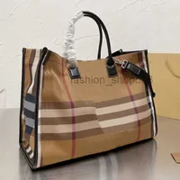 designer large Large Capacity Shopping Bag Tote Handbag Crossbody Purse Fashion Letter Plaid Tartan Removable Shoulder Strap Genuine Leather 2022