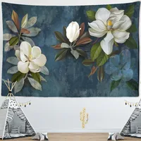 Printed Tapestry Flower green Plant Wall Hanging Hippie Mandala Bedspread Bohemian Art Home Decor 220727
