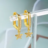 Dangle Chandelier Yunkingdom 10 Styles Dolphin Star Pendant Long Earrings 18K Gold Color Drop/Dangle for Women Luxury Jewelrydan