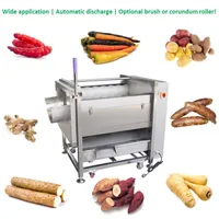 Automatiska livsmedelsprocessorer Industrial Fruit Vegetable Potato Peeling and Washing Machine #ghana