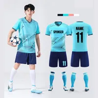 Men Football Jerseys Soccer Uniform Kids Football Kit Tracksuit Training Suits Jersey Customize Children Soccer Clothes Set 220615