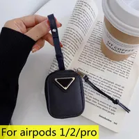Luxus -Designer -Kopfhörerzubehör Airpods Case 1 2 3 Top -Qualität AirPod Pro Cases PU Leder Buchstaben Black Canvas Protect198K