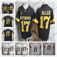 NCAA Wyoming Kovboylar #17 Josh Allen Brown White Jersey Kahve Ucuz Kolej Futbol Stitcehd İsim Erkek Gençlik Çocuk Kadınlar Yetişkin S-3XL