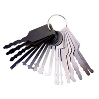 Locksmith Supplies Tool Auto Jigglers Pick (16 قطعة) مفاتيح تجريبية للسيارات - مفتاح مفتاح Master Locksmithcar Openers for Automotive