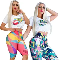 2022 Brand Designer Women Tracksuits Letter Short Sleeve 2 Piece Set T-shirt Shorts Summer Crew Neck Jogging Suit Fashion Outfits Casual Sportswear DHL 7827