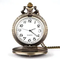 Zegarek zabytkowy brązowy mały księcia zegarek kieszonkowy kwarcowy zegar kwarcowy z łańcuchowym naszyjnikiem wisiorek dla dzieci