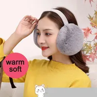 Berets Winter Big Earmuffs Cute Floded For Women Imitate Fur Outdoor Ski Riding Ear Protect Christmas Gift KidBerets