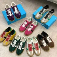 Designer gazelle sneakers casual skor m￤n kvinnor vintage tr￤nare lappt￤cke samarbete canvas socker mocka l￤dersko 2022s med l￥da