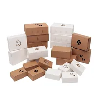 10 PCS 식품 포장 상자 방수 및 유화 크래프트 종이 상자 치킨 튀김 쿠키 포장 선물 상자