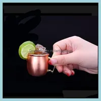 Wine Glasses Drinkware Kitchen Dining Bar Home Garden Fashion Moscow Mini Glass 98Ml Stainless Steel Cocktail Cup Me Beer Ancients Copper