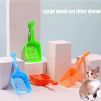 Ny plastisk ihålig katt grooming skräp spade husdjur avföring rengöringsverktyg spade katter tillbehör husdjur leveranser