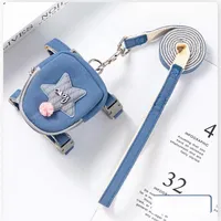 Cute Pets dog leash cat leashes dogs chain I-shaped backpack chest strap pet supplies CC