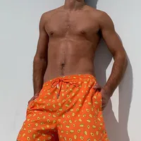 Zrtak Beach Shorts رجل أزياء طباعة سراويل السباحة للرجال String Beachwear Orange Bottom اثنين من قطعتين تفصل 220630