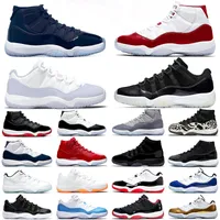 Retro 11 Cool Gray Basketball Shoes Og 11s Cherry Women Mens Bred Gamma Blue Pure Violet Jubilee 25th Anniversary Concord 45 Space Jam Midnight Sneakers Sneakers