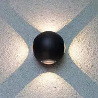 Круглая алюминиевая светодиодная настенная лампа наружная водонепроницаем