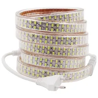 Strips Strip 220V 110V Ultra Bright Outdoor Waterproof Led Ribbon SMD 5730 240Leds/m Flexible Light Double Row Diode Tape EU/USLED