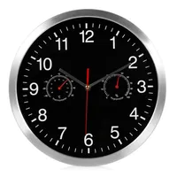 En 1 reloj de cuarzo silencioso, reloj de silencio de movimiento de silencio higrómetro sin tarxos relojes de decoración de arte doméstico213d