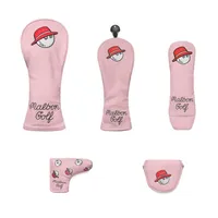 Malbon Golf Club Driver Fairway Woods Hybrid Putter et Mallet Putter HeadCover pour Golf Club Head Cover Pink A Limited Edition 220629