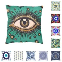 Kussen/decoratief kussen All Seeing Eye Art Cushion Cover 40x40 cm polyester mystic kwade throw case woonkamer sofa home decor kussencasec