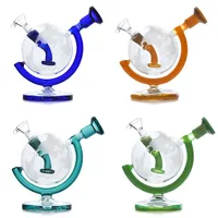 5.7inches tall Globe Glass Water Bongs Dab Rigs Water Pipe with glass bowl smoke accessory recycler bubbler smoke pipe shippi268d