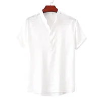 5 Größen Sommer mehrfarbige Männer bluse auffällige feste Farbe Lose Fit Plus Size Button Design Shirt Top Men Accessoire 220615