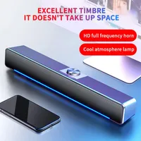 4D Surround SoundBar Bluetooth 5 0 Högtalare Aux 3 5mm Wired Computer Heaters Stereo Subwoofer Sound Bar för Laptop PC Theatre TV206T