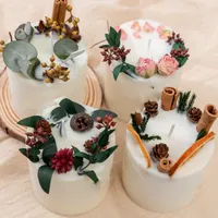 Cire créative de soja aromathérapie romanothérapie bougies de piliers de Noël.