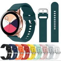 Hot Silicone Smart Watch Band Straps Est 20mm 22mm 38mm 40mm 42mm 44mm 41mm 45mm voor Apple Watch 7 6 5 4 3 2 Samsung Galaxy Active 2 3 Gear S2 Watchband Bracelet Bands