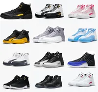 Authentic 12 furtif masque de basket-ball chaussures gs sneakers de taxi noir playoffs hyper royal 12s en fibre de carbone réelle gris foncé utilitaire rétro sportif sportif avec boîte
