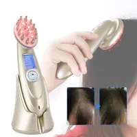 Electric Hair Brushes Growth Massage Comb Anti Loss Treatment Device Red Light EMS Vibration Care Brush2889