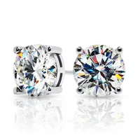 AIYANISHI Total 6 0ct EF VVS Diamond Test Passed Moissanite 18K White Gold Plated 925 Silver Earrings Jewelry Christmas Eve Gift287g