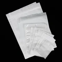 Clear white pearl Plastic Poly OPP packing zipper bag Zip lock Retail Packages PVC bag