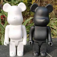 28cm 400% Bearbrick Bear@Brick Action Figures Bear PVC Model Figures DIY Paint Dolls Kids Toys Children Birthday Gifts AA220323