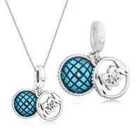 Mother 's Day Series 925 Sterling Silver Glitter Globe Mum Dangle Charm Beads Fit Original Pandora Charms Bracelet Jewelry Mak201b