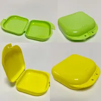 Caja de retención dental FALSOS Dientes tirantes Caja de almacenamiento Cajas de prótesis de plástico