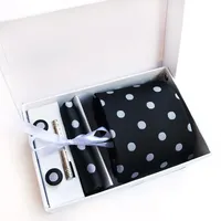 Bogen Ties Polka Dot Punkte Multi-Color in Stock Gift Box 6-teilige Set Team Krawatte Business Formale Krawatte Corbatas Para Hombre TieBow