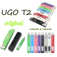 UGO-T2 Vape Battery 650mAh 900mAh Preheating Variable Voltage Vape Pen 510 Thread With Dual Charger Port Electronic Cigarette