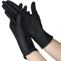 Disposable black butadiene rubber gloves acid and alkali resistant tattoo nail salon industrial car repair labor protection gloves