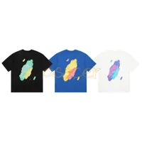 Ny designer mens 3 färger t-shirt mode logo graffiti print tees womens casual lösa toppar par streetwear kläder asiatisk storlek s-2xl