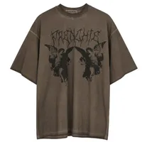 Hombres vintage núcleo y2k camiseta yk2 camisetas de hadas goth cyber hombre recorte accesorios de hadas ropa baby marrón grunge