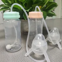 300 ml babyvoeding fles kinderen cup pp waterfles met stro sippy kinderen training schattig drinken handsfree fles geboren 5550 q2