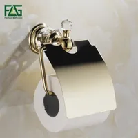 FLG Crystal Brass Gold Paper Box Holder Toilet Goudpapierhouder Tissue Box Badkameraccessoires G15404G T200425