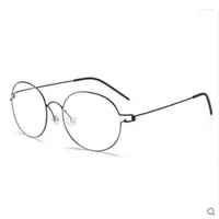Fashion Sunglasses Frames Hand-made Glasses Linder Round Frame Screw-less Ultra-light Women Can Be Equipped With Myopia Glasse Belo22